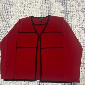 Requirements Scarlet Sweater with Ebony Edging
